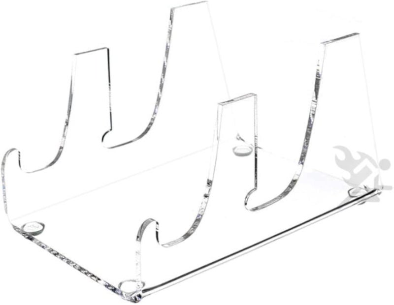 OnFireGuy 2-Tier Plate Dinnerware Display Stand for Kitchenware Plates Platters China Place Setting Holder